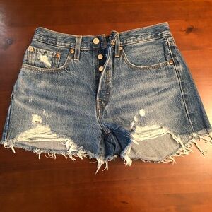 Levi’s High Rise 501 Denim Shorts, Size 26